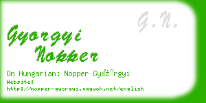 gyorgyi nopper business card